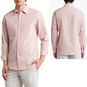 NWT New $225 Theory Irving 2P Spring Ripstop Viola Shirt Size M